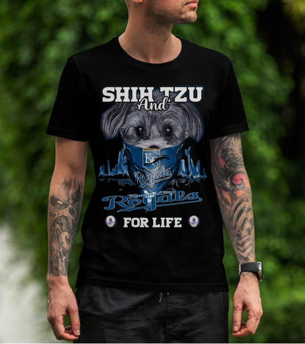 Shih Tzu And Kansas City Royals For Life T-Shirt