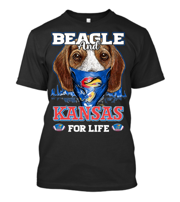 Beagle And Kansas Jayhawks For Life T-Shirt