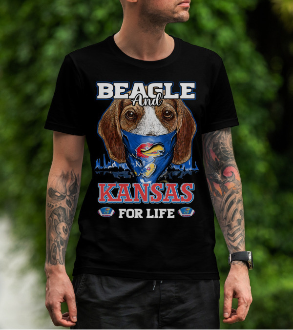 Beagle And Kansas Jayhawks For Life T-Shirt
