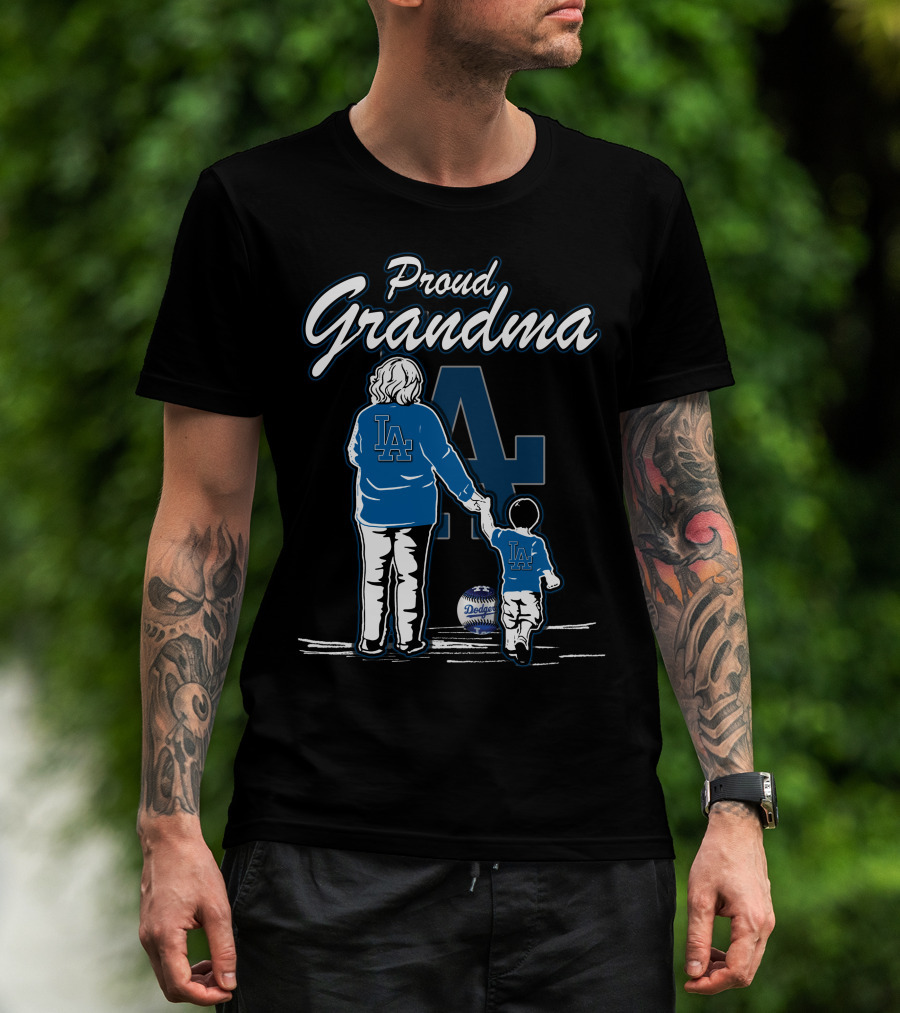 Proud Grandma LA Dodgers Fan With Child Team Spirit T-Shirt