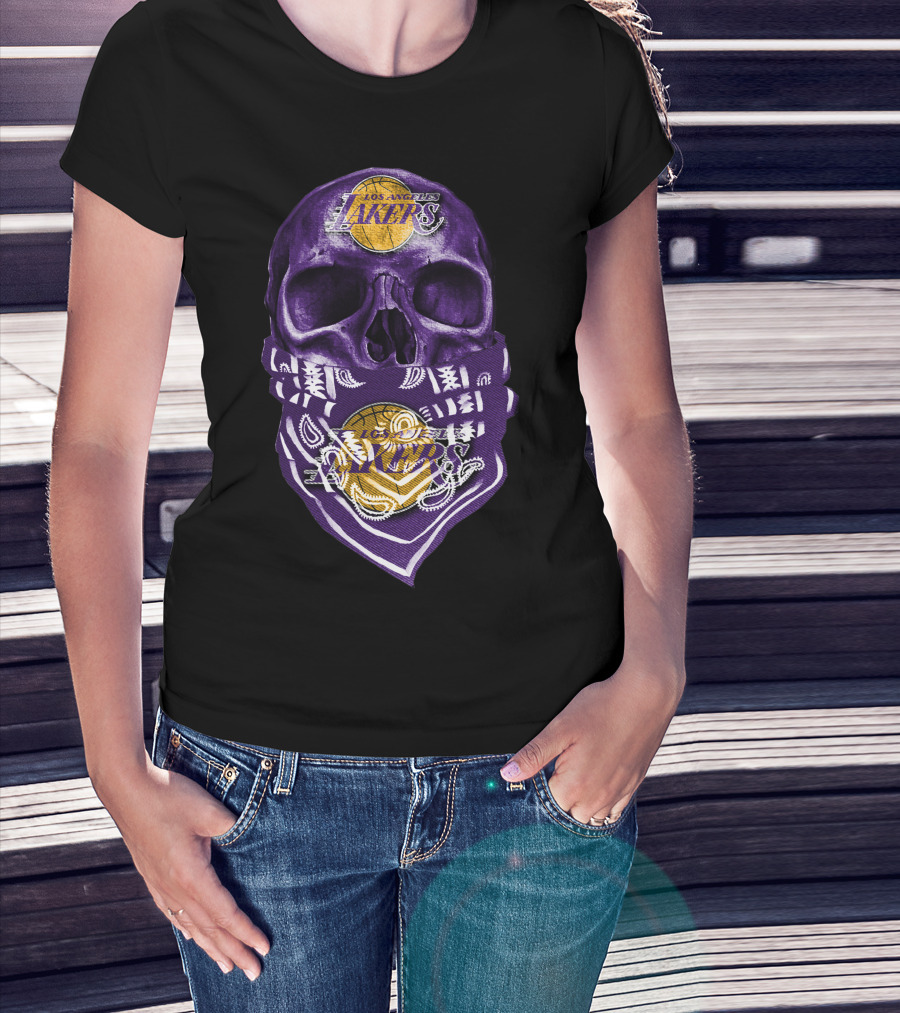 Los Angeles Lakers Skull Bandana NBA T-Shirt