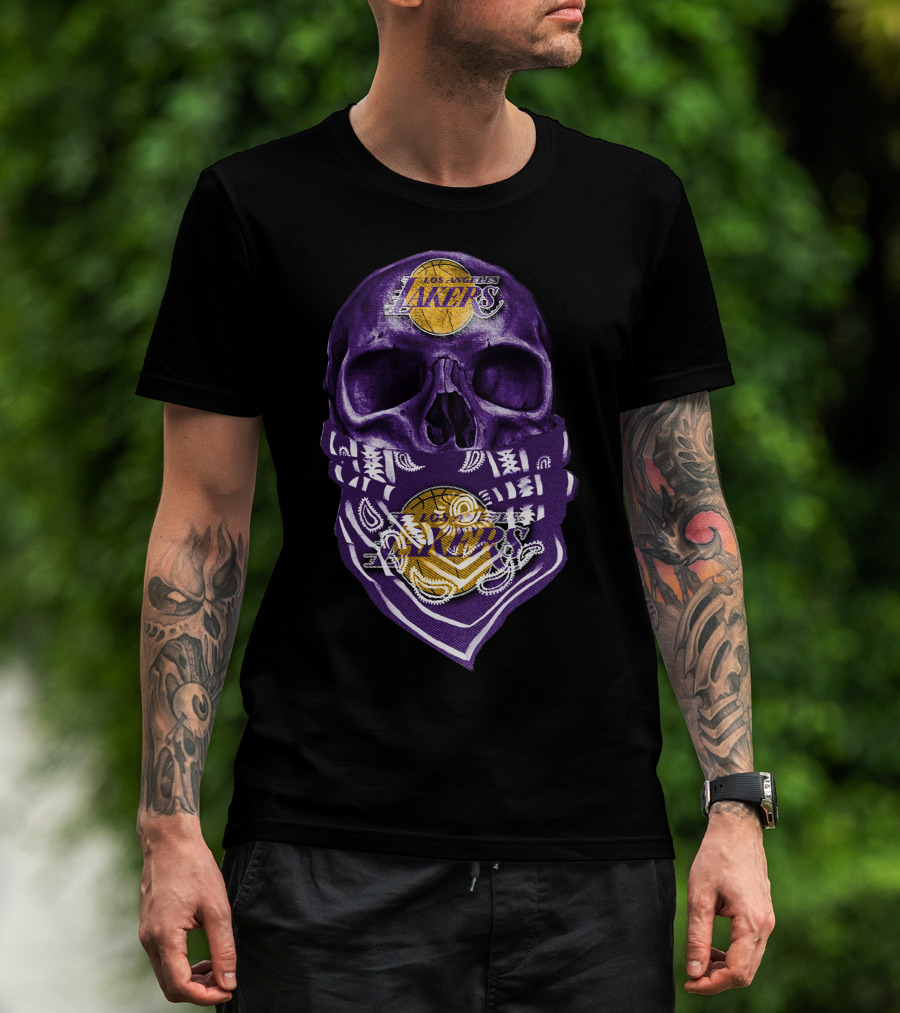Los Angeles Lakers Skull Bandana NBA T-Shirt