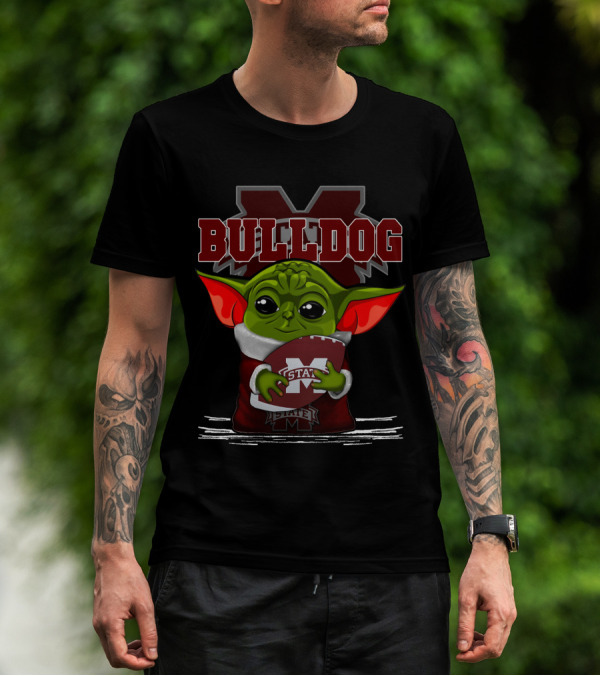 Bulldog Yoda Mississippi State Football T-Shirt