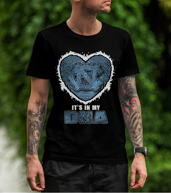 North Carolina Tar Heels It's In My DNA Heart T-Shirt