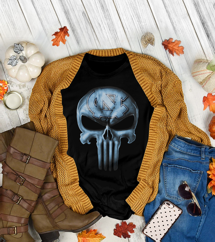 Skull Logo North Carolina Tar Heels T-Shirt