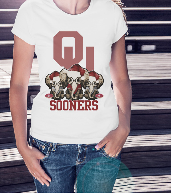 OU Sooners Elephants Christmas T-Shirt
