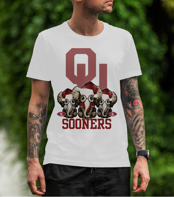 OU Sooners Elephants Christmas T-Shirt