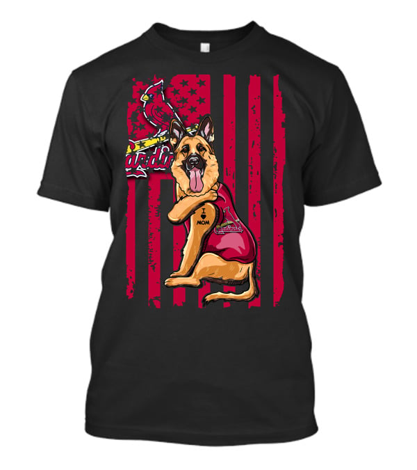 German Shepherd I Mom St. Louis Cardinals T-Shirt
