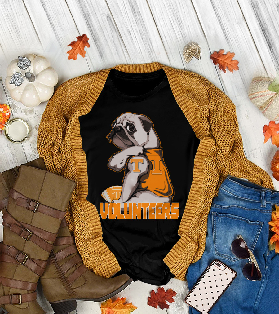 Pug T Volunteers Football T-Shirt
