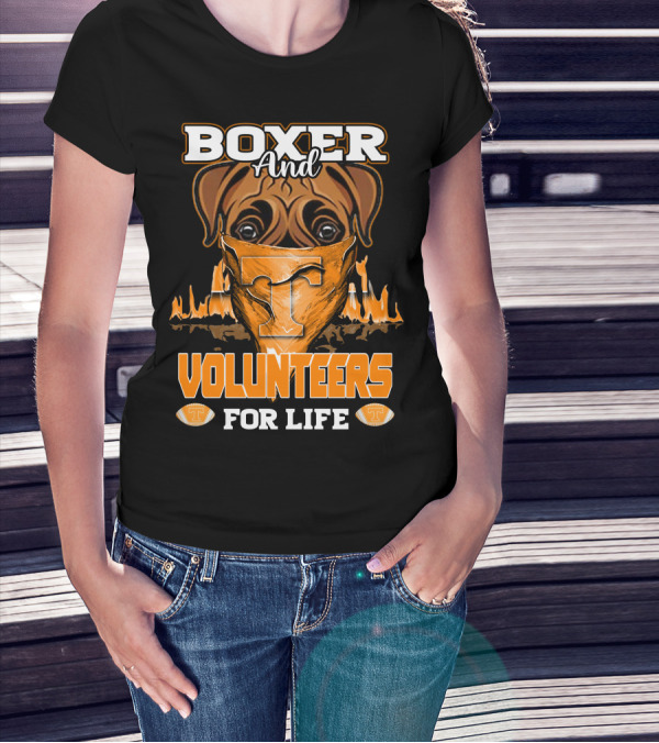 Boxer And Volunteers For Life Tennessee Volunteers T-Shirt