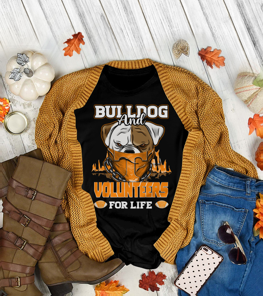 Bulldog and Volunteers for Life Tennessee T-Shirt