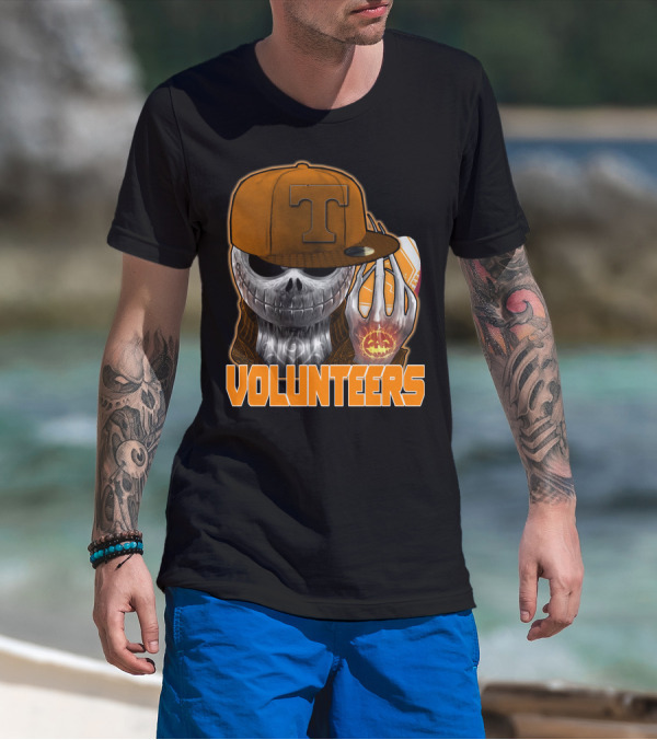 Jackskull Halloween Tennessee Volunteers Football T-Shirt