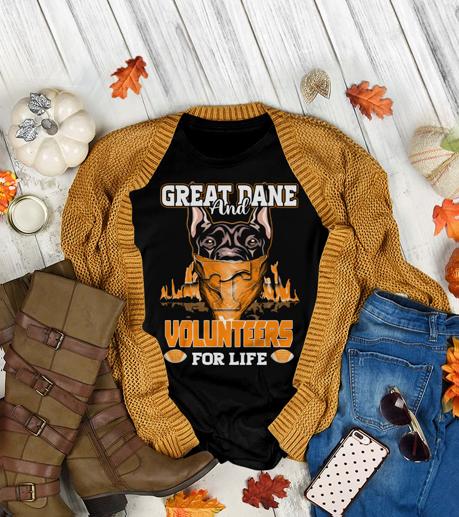 Great Dane and Volunteers for Life Tennessee T-Shirt