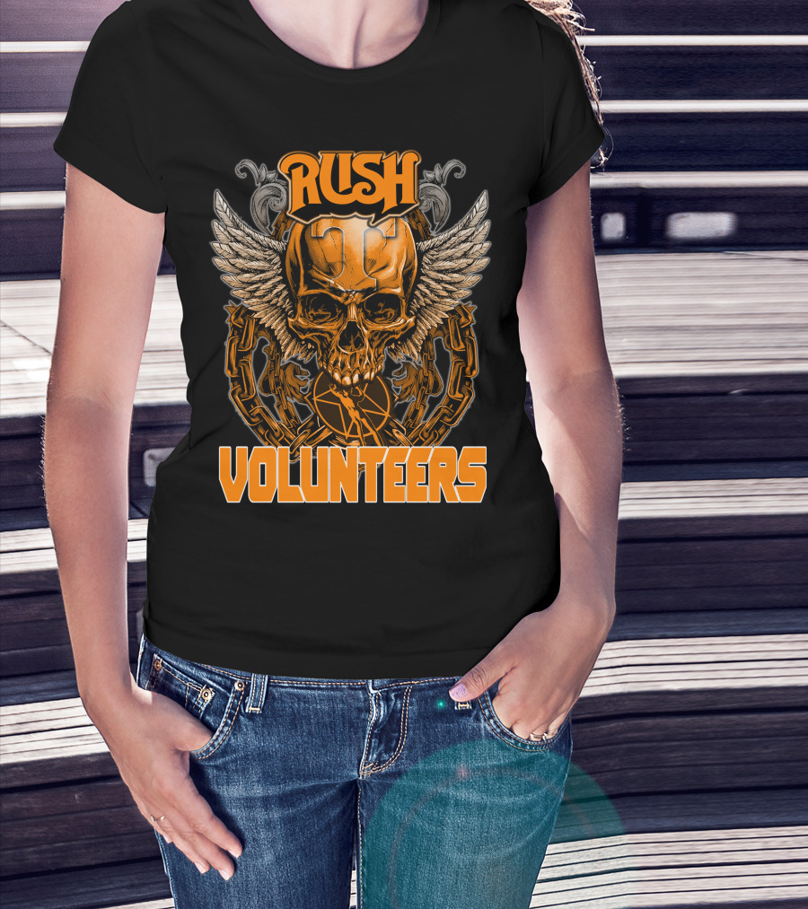 Rush Tennessee Volunteers Skull Wings T-Shirt