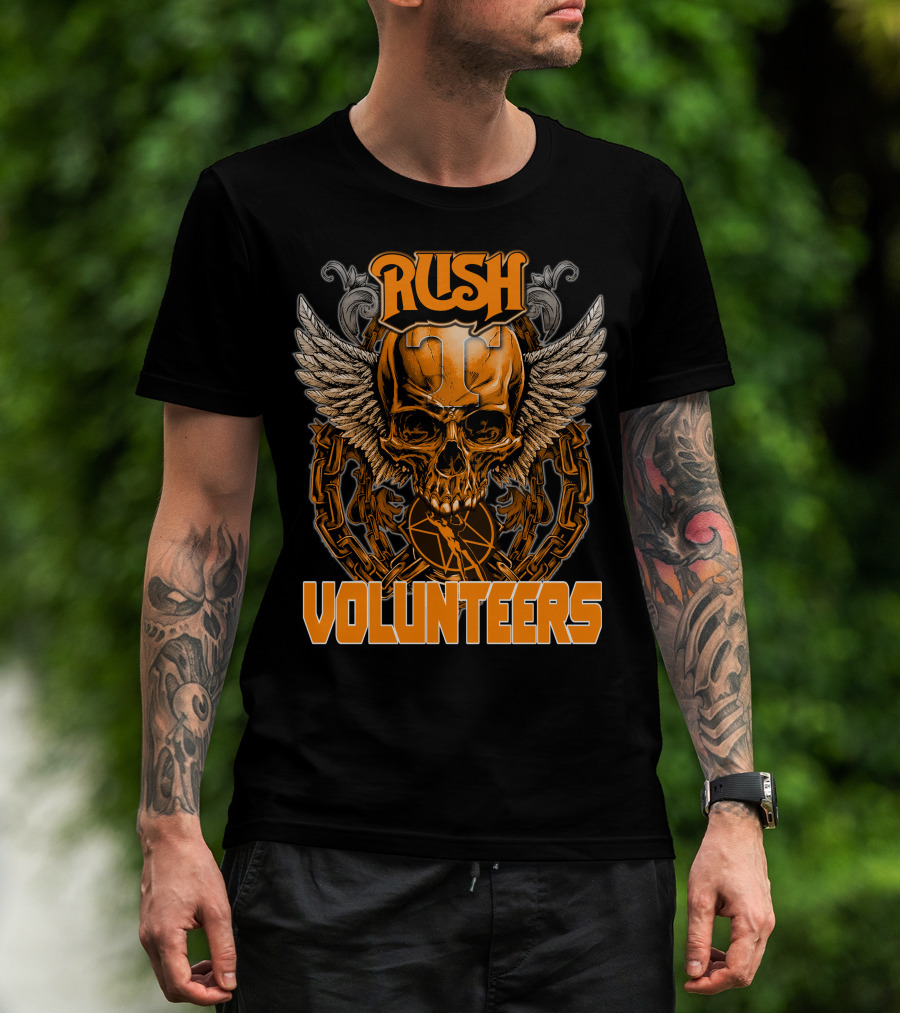 Rush Tennessee Volunteers Skull Wings T-Shirt