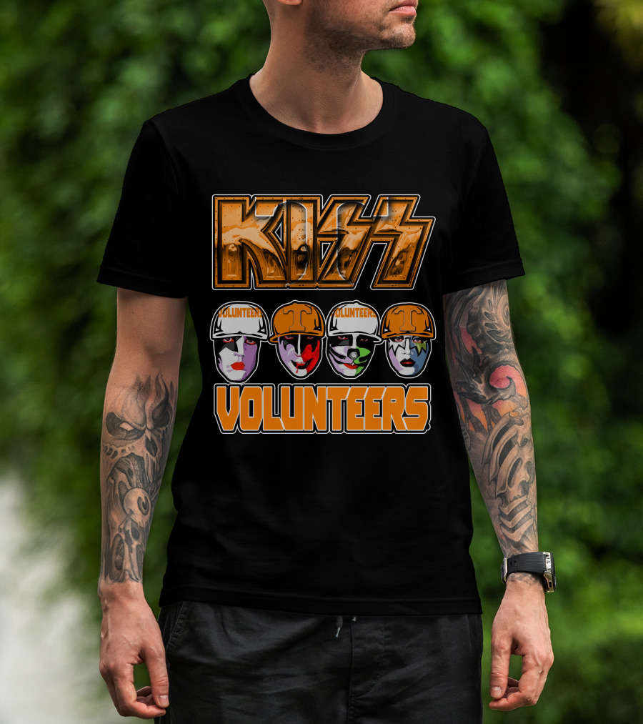 Kiss Tennessee Volunteers Football Face Paint Fans T-Shirt