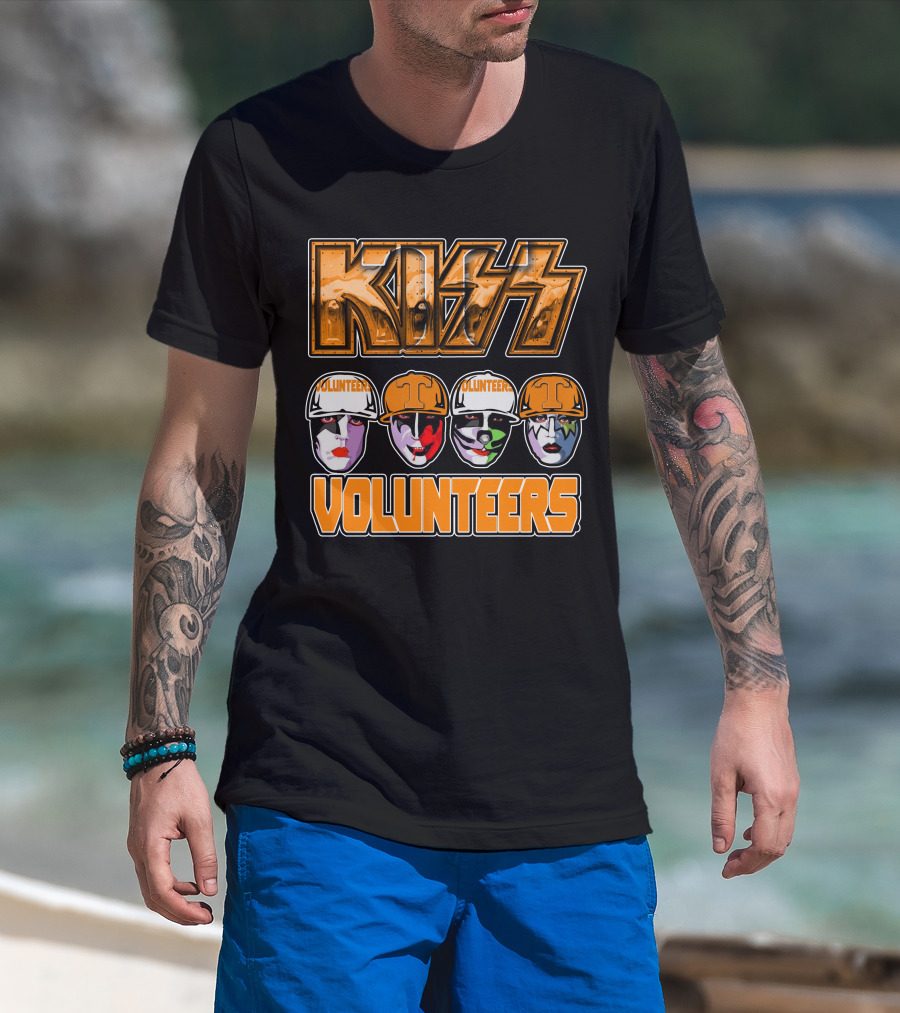 Kiss Tennessee Volunteers Football Face Paint Fans T-Shirt