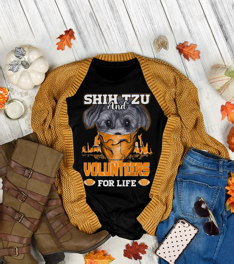 Shih Tzu and Volunteers For Life Tennessee Volunteers T-Shirt