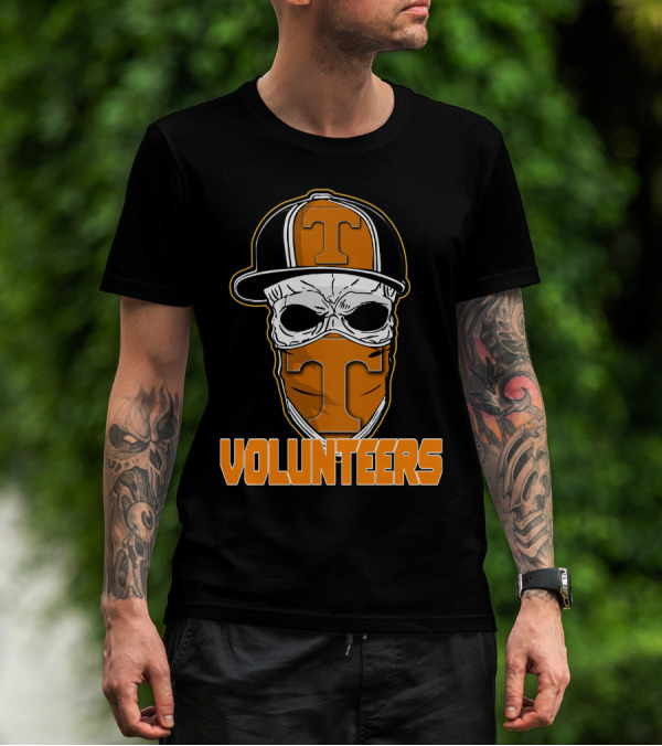 Skull With Hat Tennessee Volunteers Logo Bandana T-Shirt