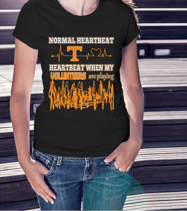 Normal Heartbeat Heartbeat When My Volunteers Are Playing T-Shirt