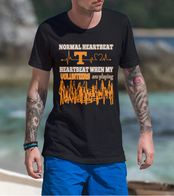 Normal Heartbeat Heartbeat When My Volunteers Are Playing T-Shirt
