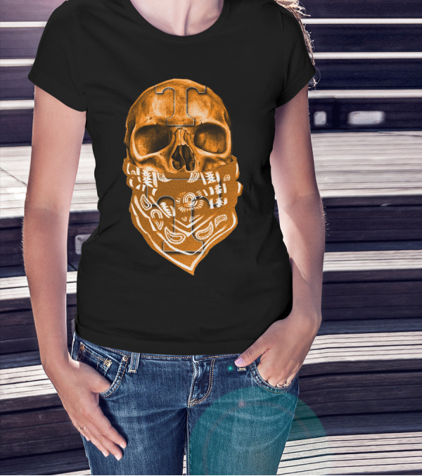Tennessee Volunteers Skull Bandana T-Shirt