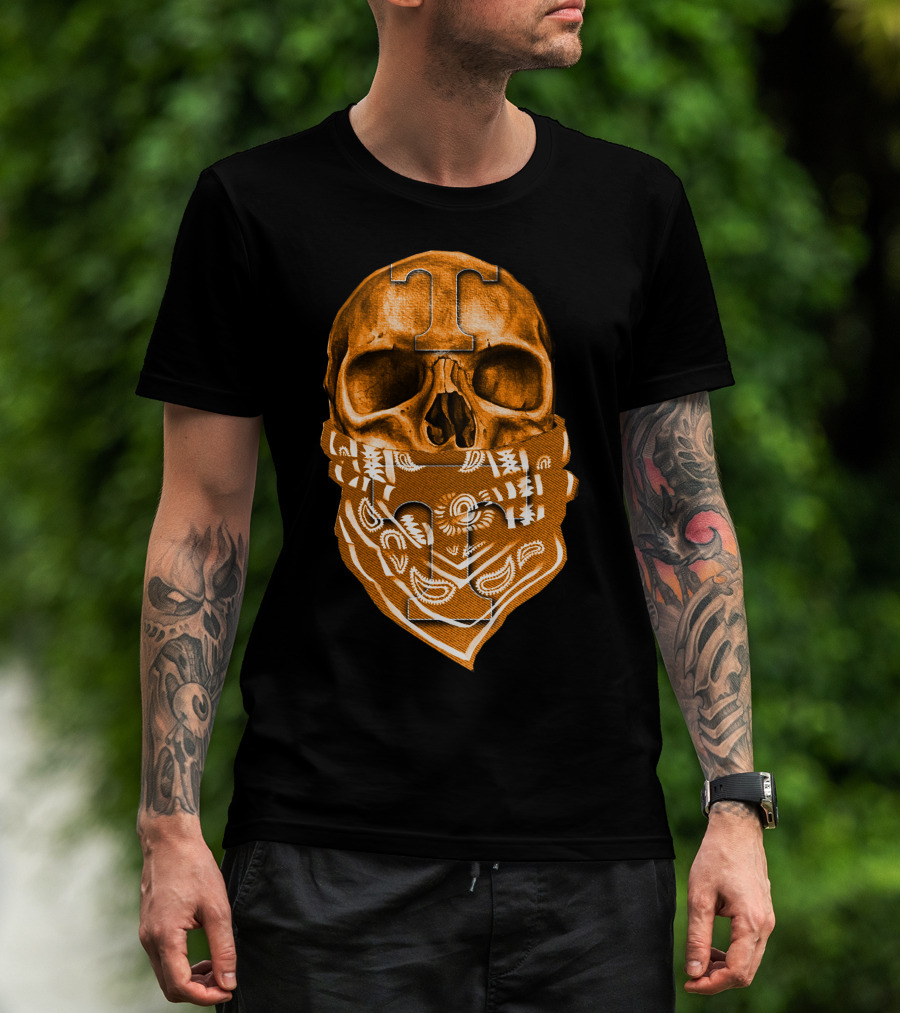 Tennessee Volunteers Skull Bandana T-Shirt