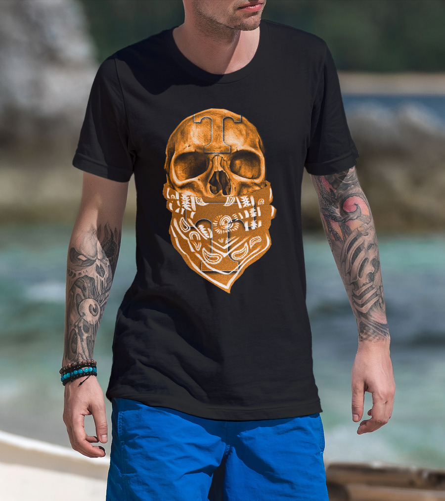 Tennessee Volunteers Skull Bandana T-Shirt