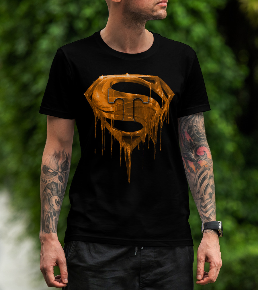 Superman Tennessee Volunteers Dripping Orange T-Shirt