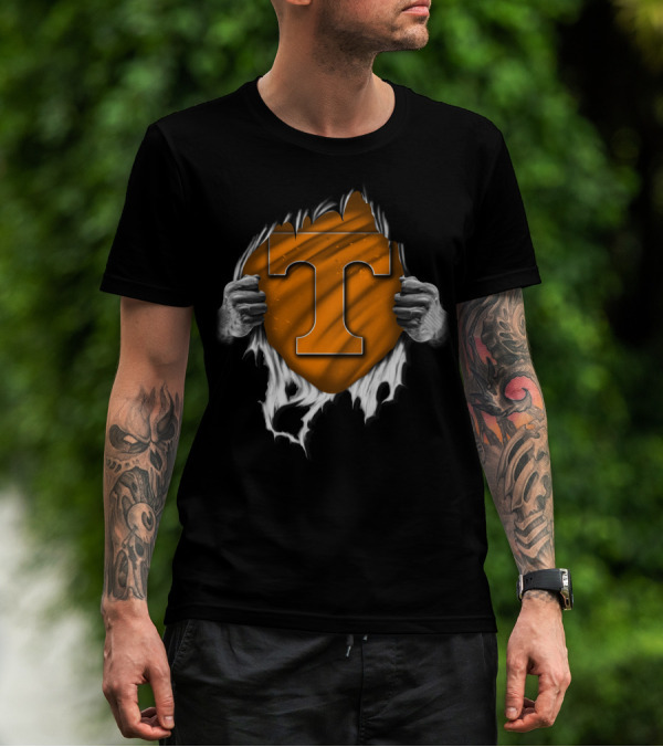 Ripped University Of Tennessee Volunteers Power T Emblem T-Shirt