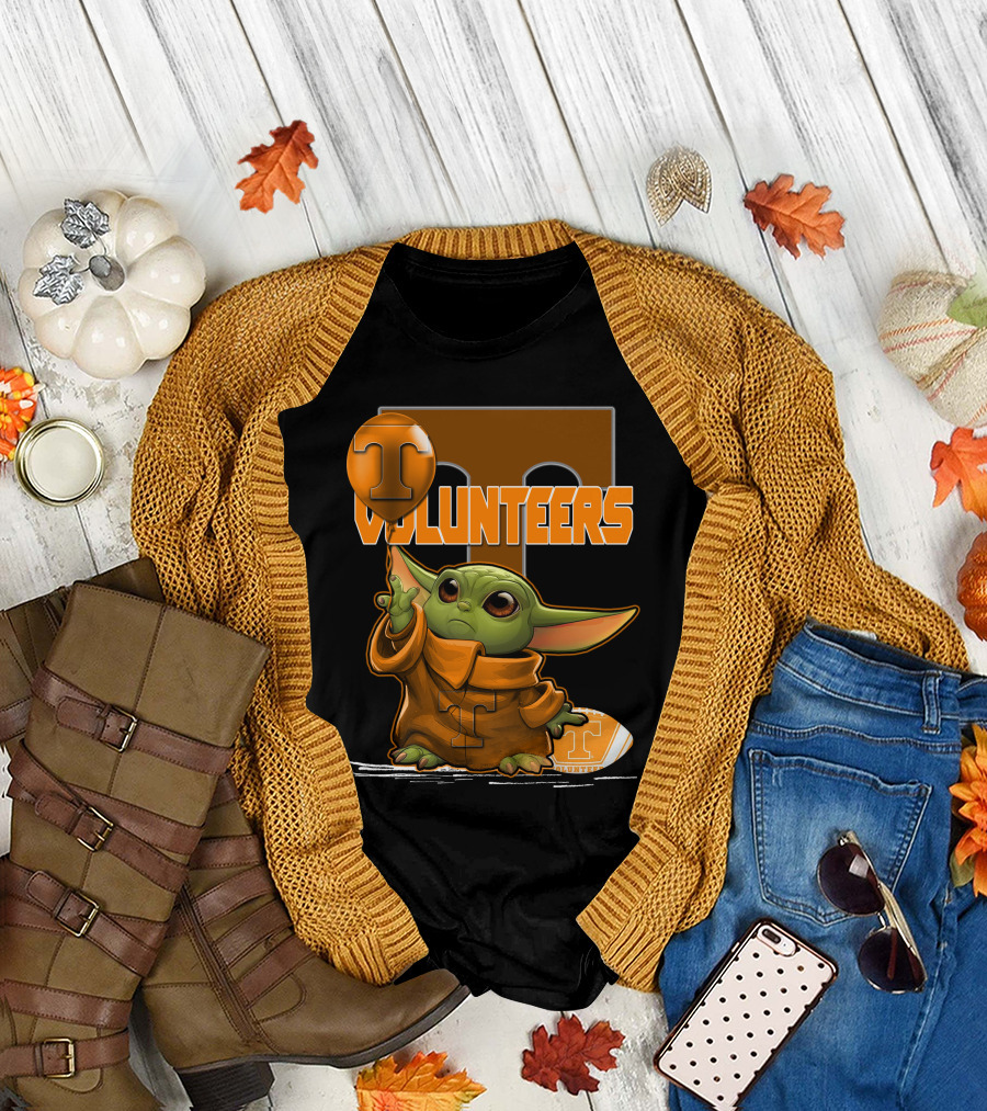 Yoda Tennessee Volunteers Football Fan T-Shirt