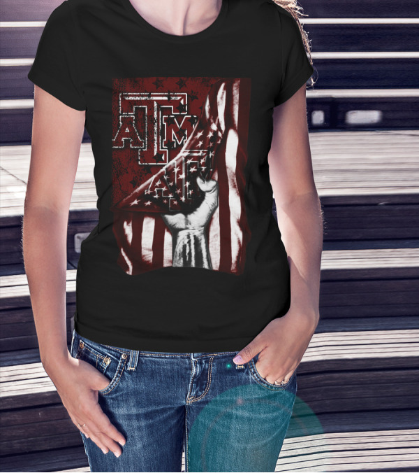 Texas A&M Aggies American Flag T-Shirt