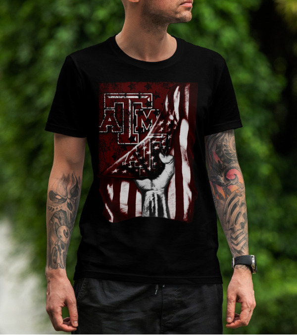 Texas A&M Aggies American Flag T-Shirt