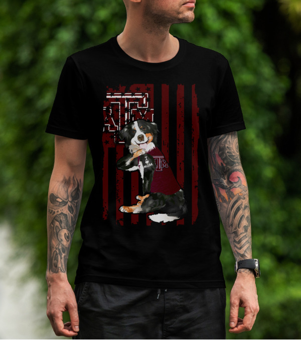 Border Collie I Mom Texas A&M Aggies T-Shirt