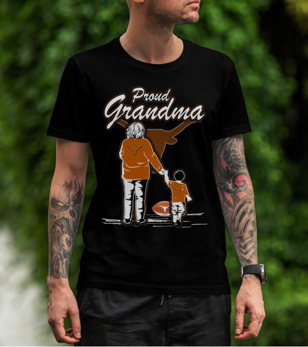 Proud Grandma Texas Longhorns Football Family T-Shirt