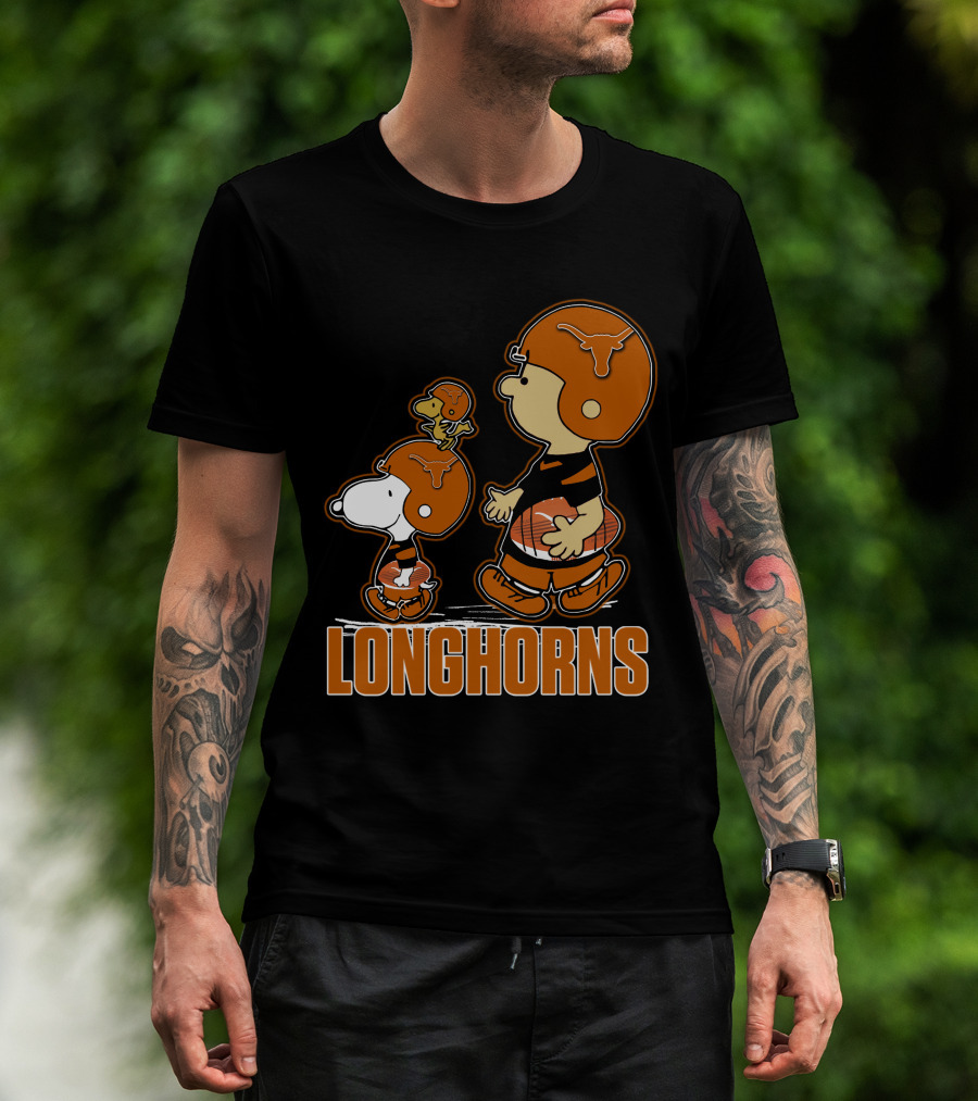 Texas Longhorns Snpfootball Peanuts Football Players T-Shirt