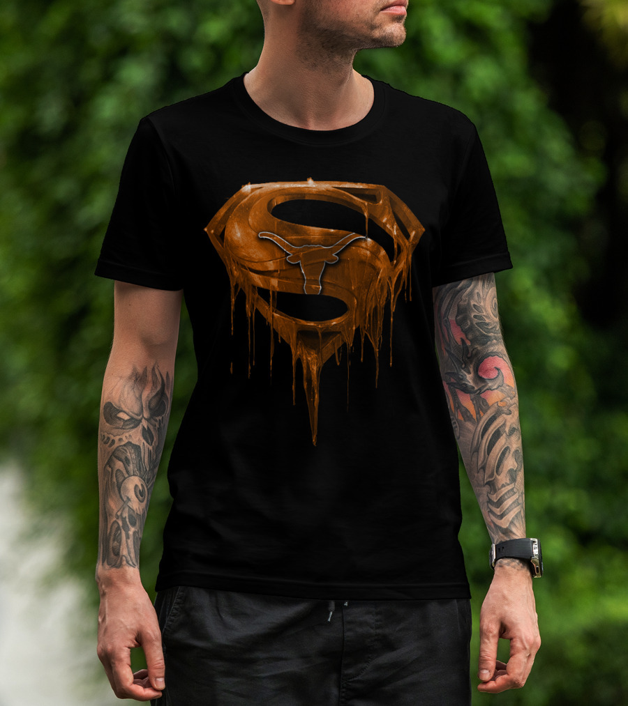 Texas Longhorns Dripping Superman T-Shirt