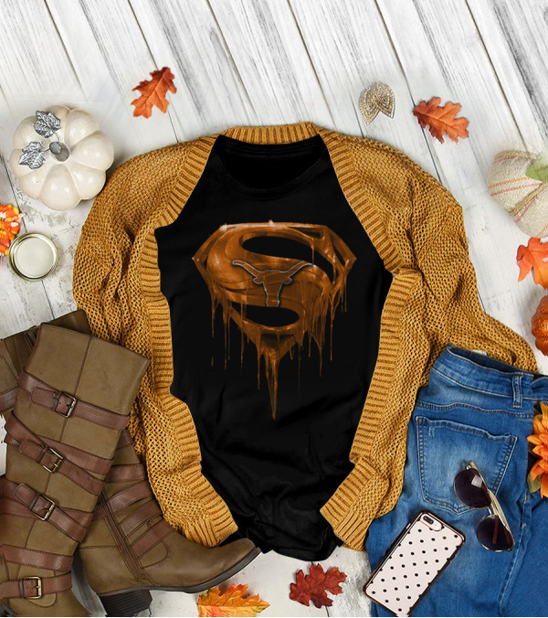Texas Longhorns Dripping Superman T-Shirt