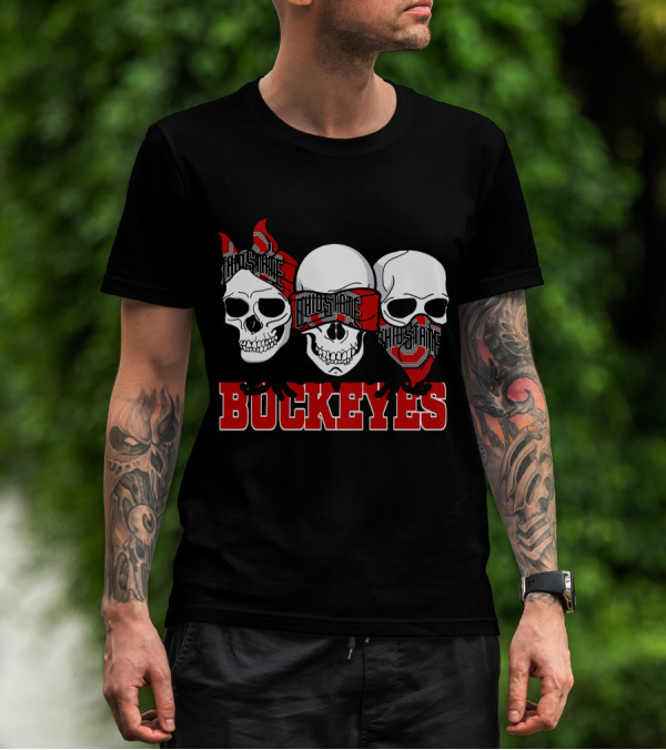 Ohio State Buckeyes Skull Trio T-Shirt