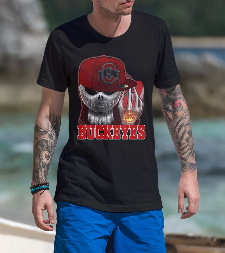 Jackskull Ohio State Buckeyes Football Fan Gear T-Shirt