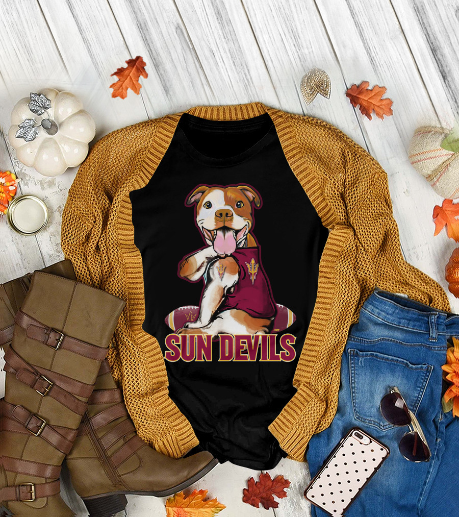 Pitbull Sun Devils Football Mascot T-Shirt