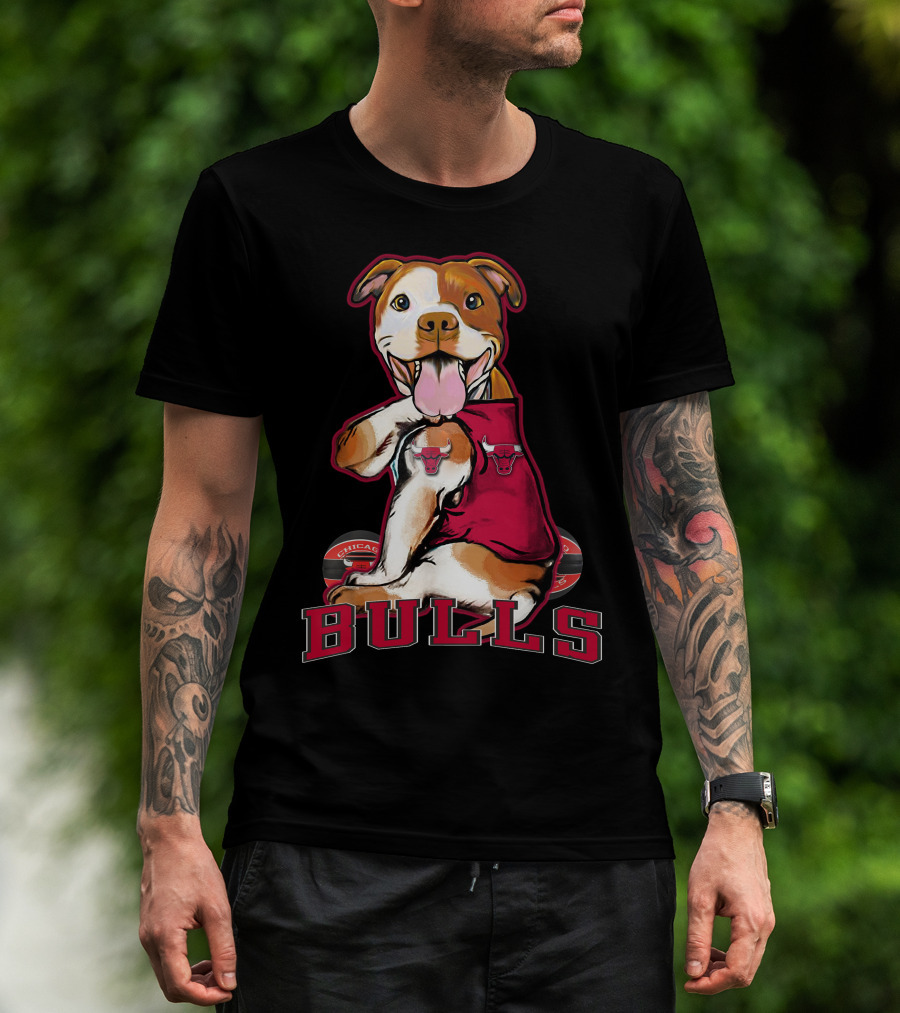 Pittbull Chicago Bulls Basketball Mascot T-Shirt