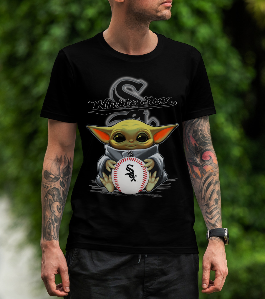 White Sox Yoda Baseball Sox Logo Star Wars Crossover T-Shirt