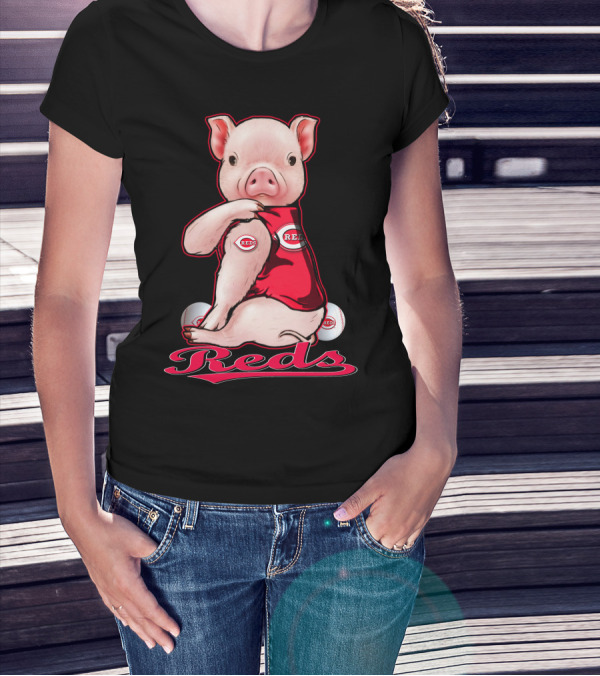 Cincinnati Reds Pig Baseball T-Shirt