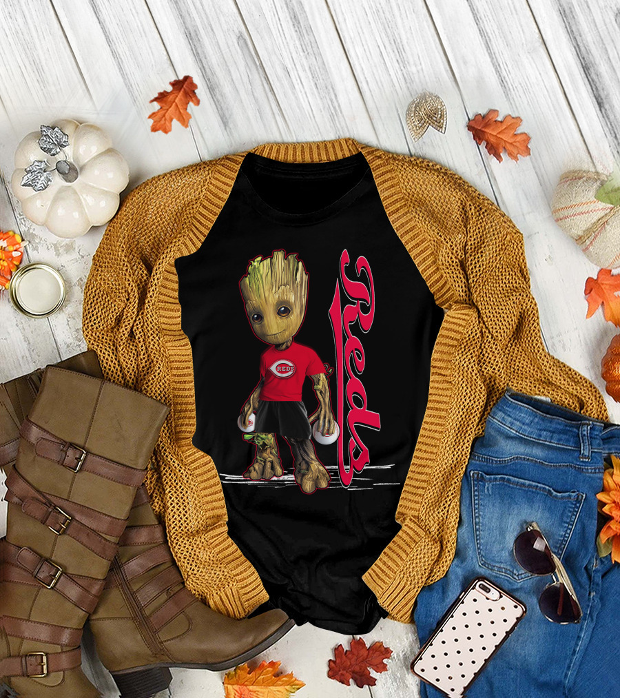 Groot Reds Cincinnati Baseball Fans T-Shirt