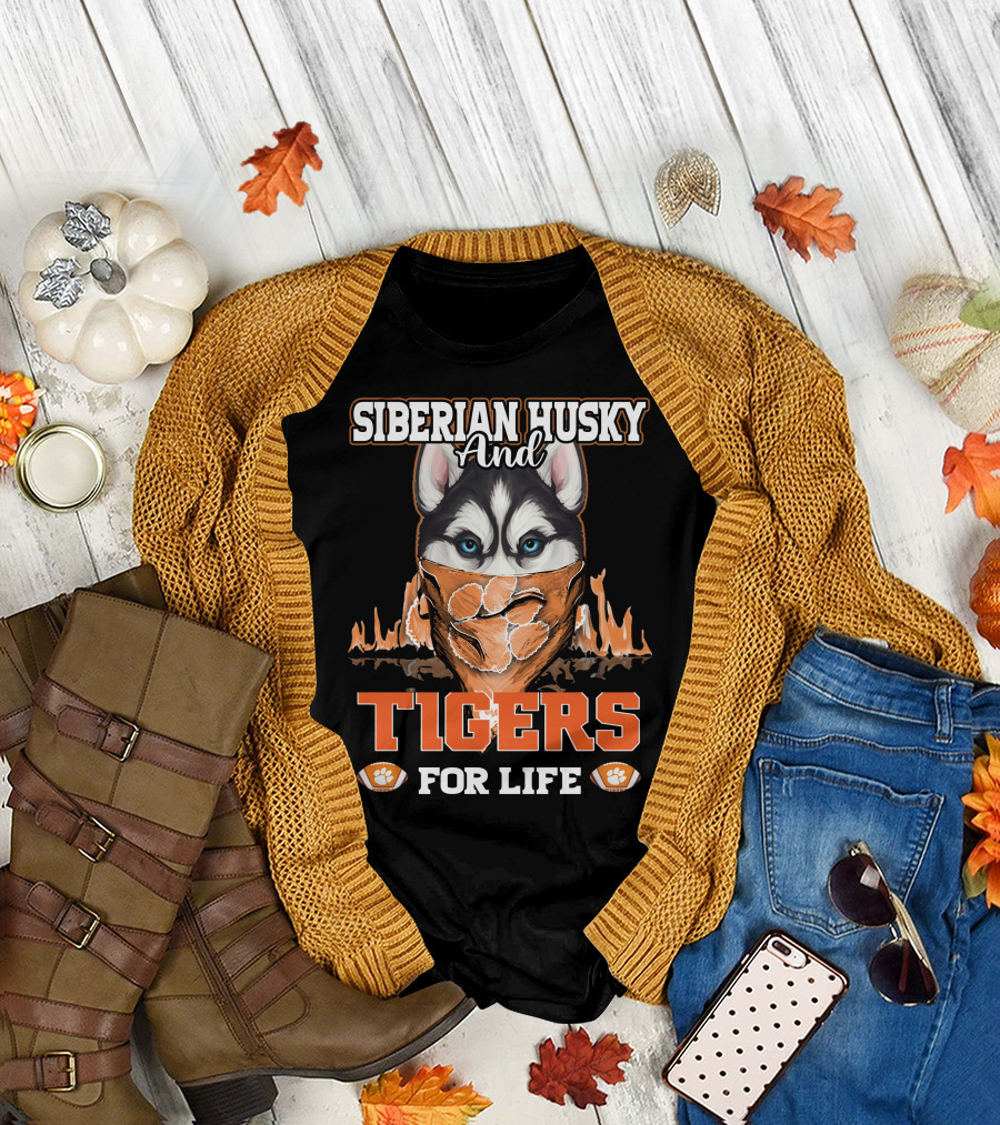 Siberian Husky and Tigers for Life T-Shirt