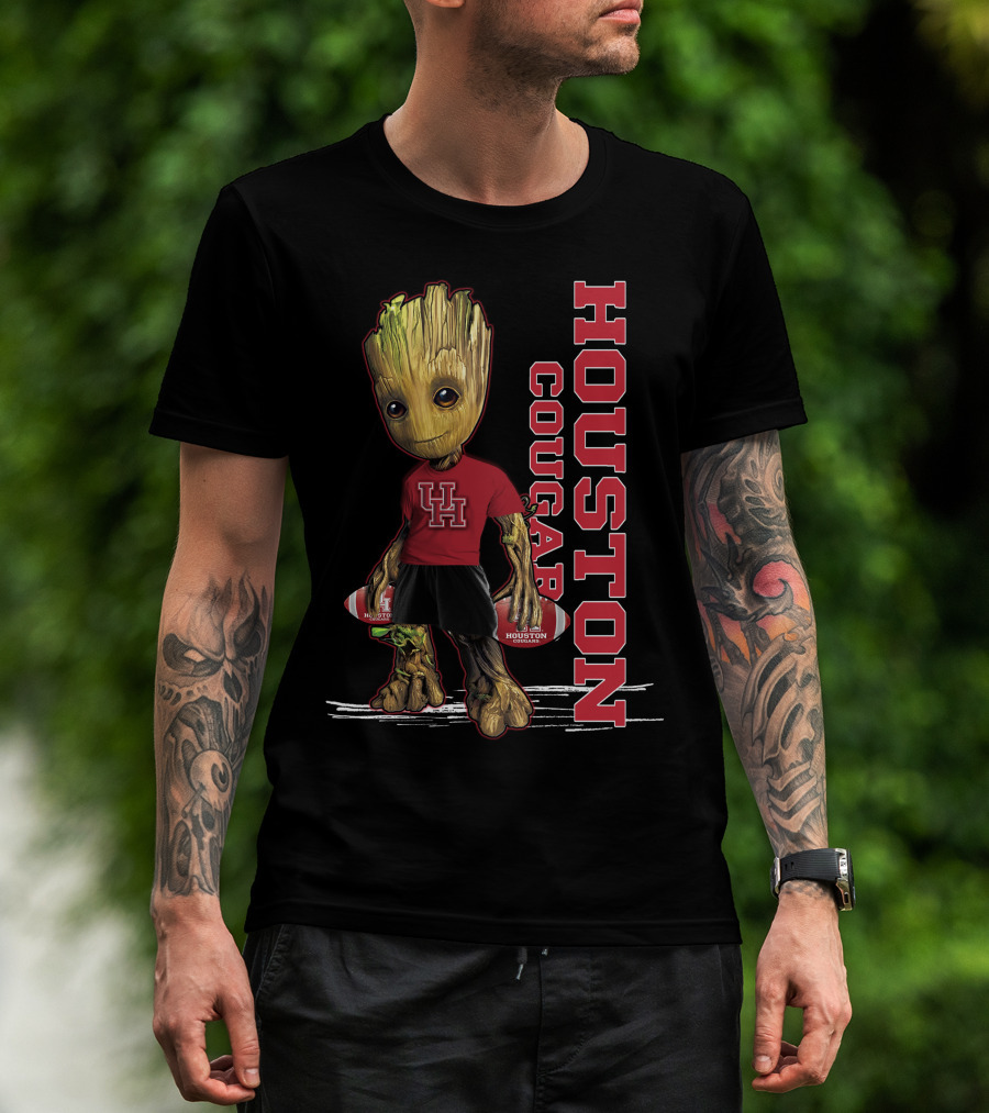 Houston Cougars Groot UH Football Fan T-Shirt