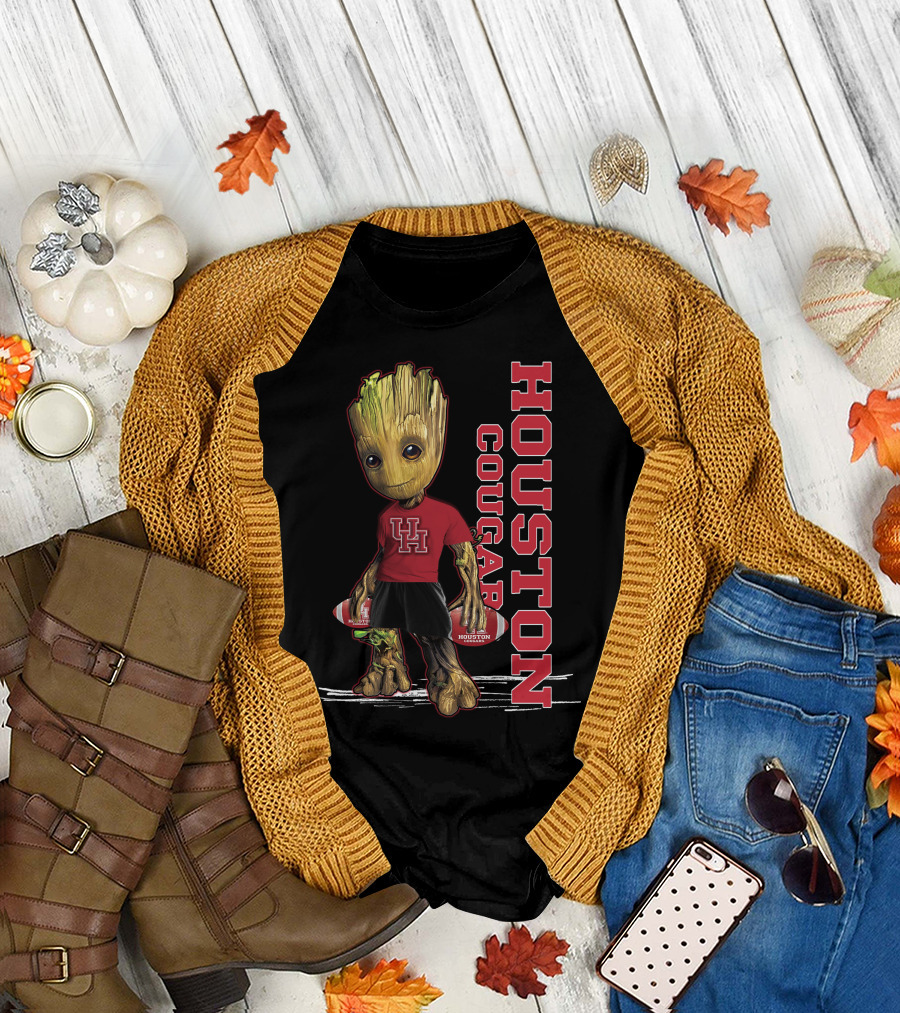 Houston Cougars Groot UH Football Fan T-Shirt