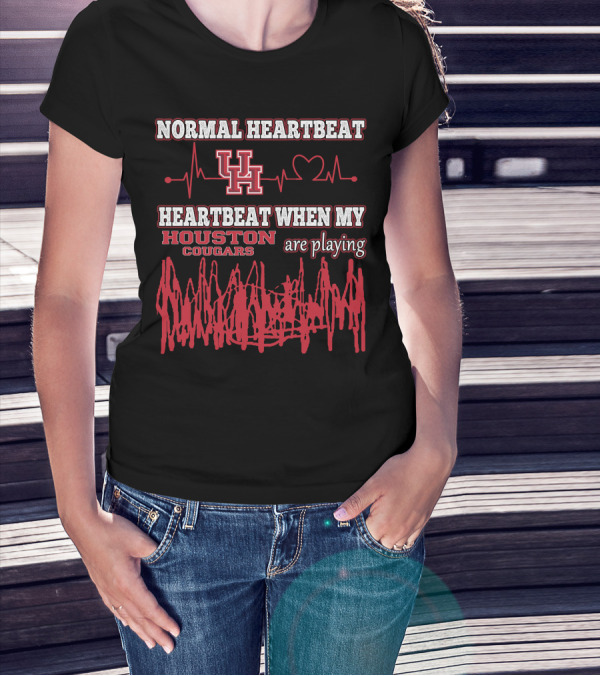 Normal Heartbeat UH Heartbeat When My Houston Cougars Are Playing T-Shirt