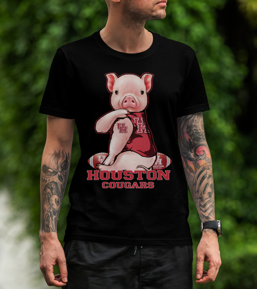 Pig In UH Jersey Houston Cougars Football T-Shirt